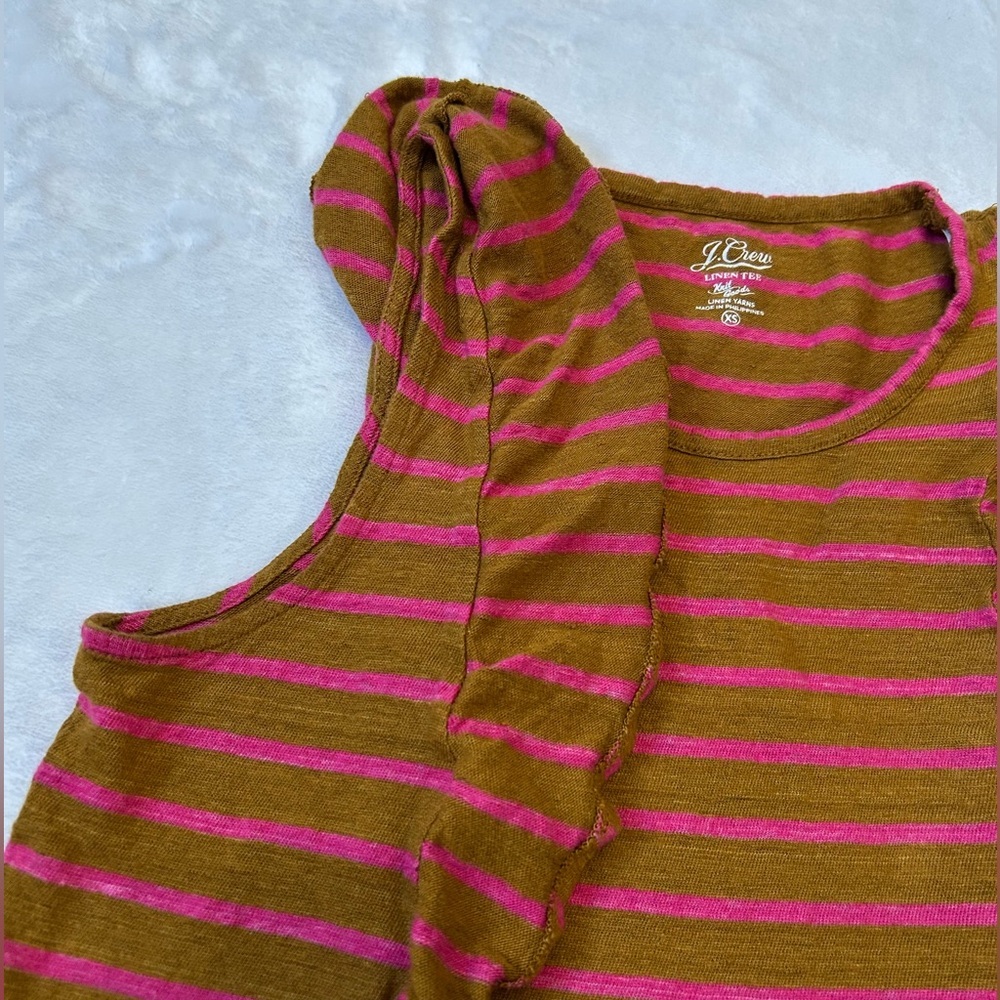 J.Crew Linen Ruffle Sleeve Top | Size XS - Picture 6 of 8